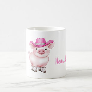 Mug Chapeau de cowgirl rose Howdy Pig