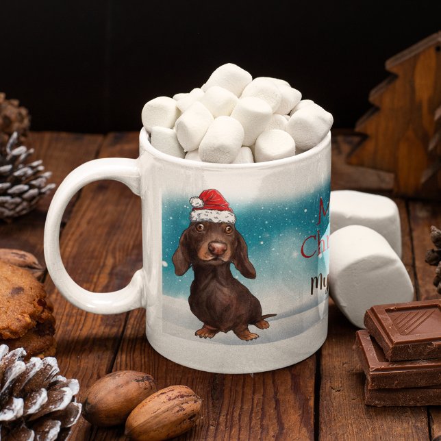 Mug Chapeau de Noël personnalisé Joyeux Amour de Noël (Créateur téléchargé)