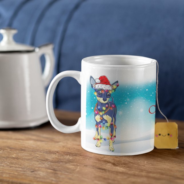 Mug Chapeau de Noël personnalisé Joyeux Noël Chihuahu  (Créateur téléchargé)