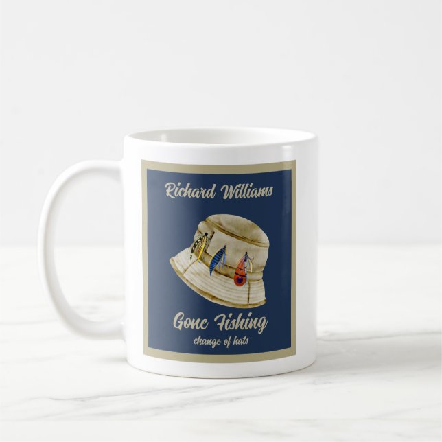 Mug Chapeau de pêcheur retraité à la retraite parti pê (Gauche)