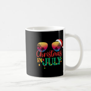 Mug Chapeau de Père Noël de Noël en Juillet Lunettes d