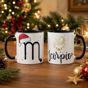 Mug Chapeau de Père Noël du zodiaque Scorpion de Noël