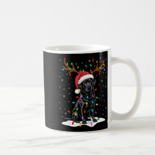 Mug Chapeau de Père Noël Labrador noir Renne Arbre Lum