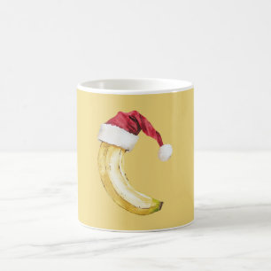 Mug Chapeau de Santa Banana Fruit Jaune