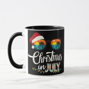 Mug Chapeau de Santa de Noël en juillet Lunettes de so