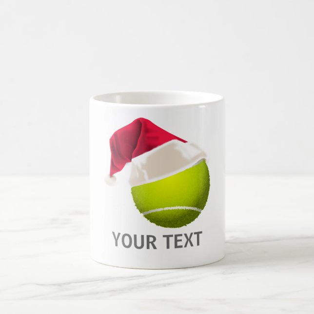 Mug Chapeau de Santa en balle de tennis de Noël (Centre)