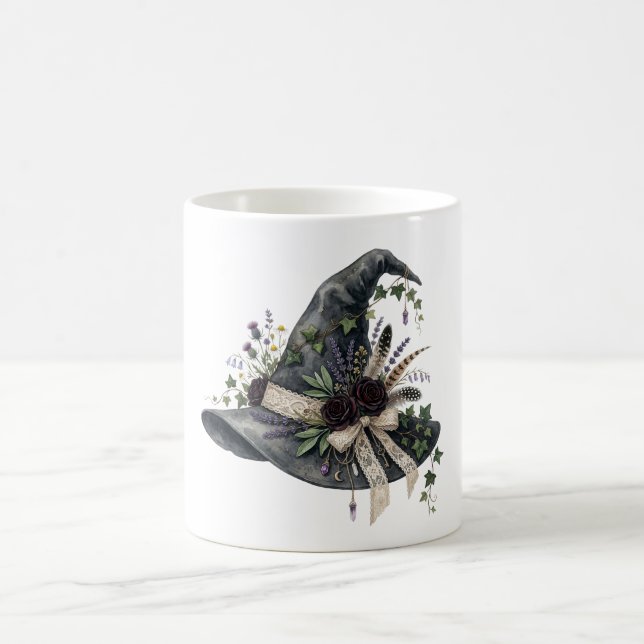 Mug Chapeau de sorcière botanique gothique Whimsigoth (Centre)