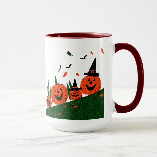 Mug Chapeau de sorcière citrouille mignon Happy Fall Y (Droite)