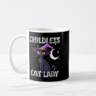Mug Chapeau de sorcière effrayant de chat sans enfants