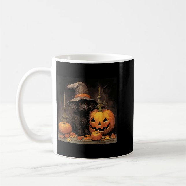 Mug Chapeau de sorcière Halloween Black Dog (Gauche)