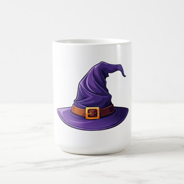 Mug chapeau de sorcière violet Halloween (Centre)
