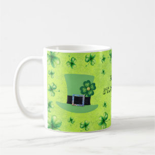Mug Chapeau de trèfle aquarelle de la Saint-Patrick su