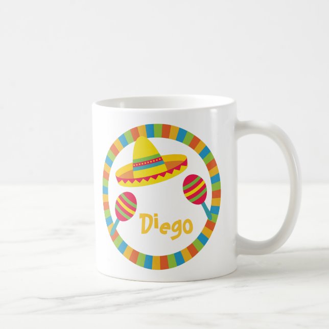 Mug Chapeau mexicain Maracas Fiesta Coloré (Droite)
