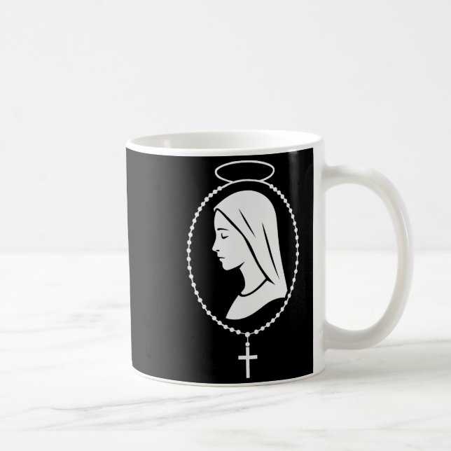 Mug Chapelet de la Vierge Marie - Art de prière cathol (Droite)