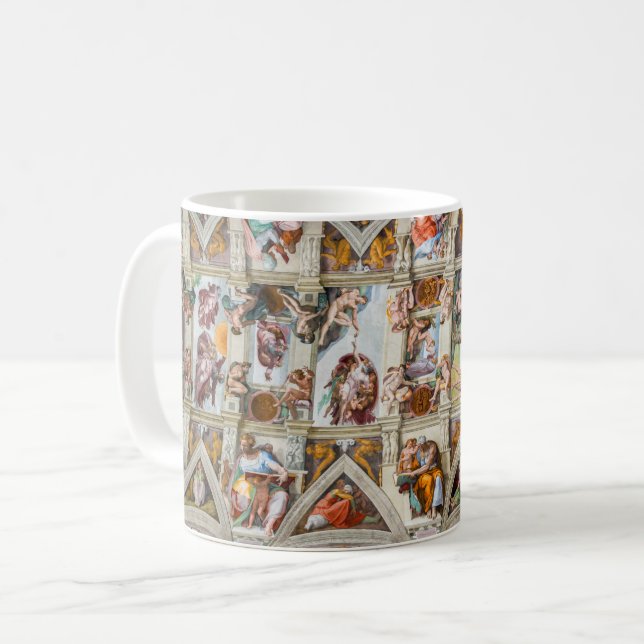 Mug Chapelle Sixtine Michelangelo - Vatican, Rome, Ita (Devant gauche)