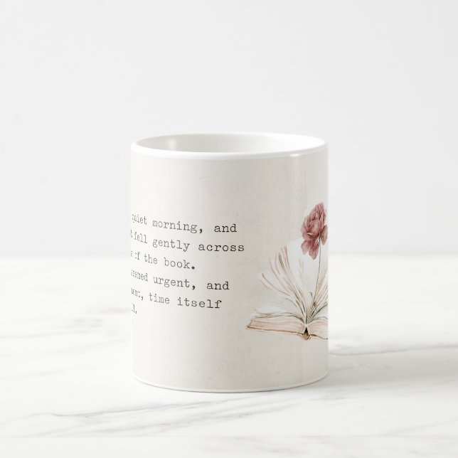 Mug Chapitre de livre Rose Rouge (Centre)