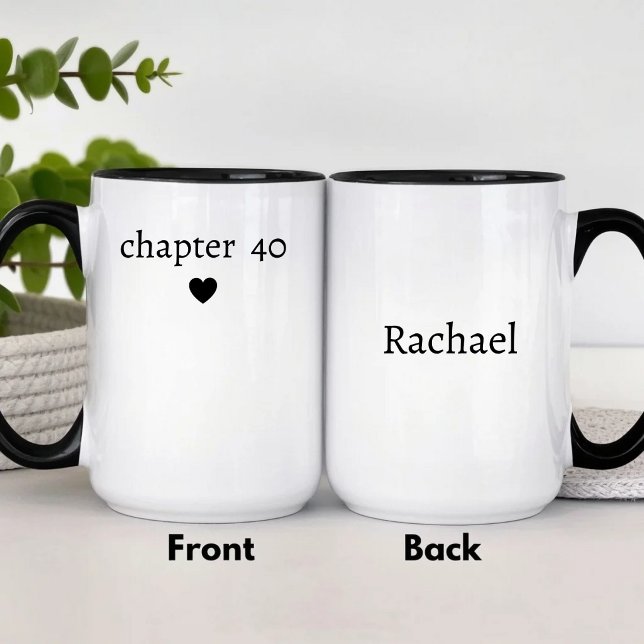 Mug Chapitre personnalisé 40 e anniversaire (Créateur téléchargé)