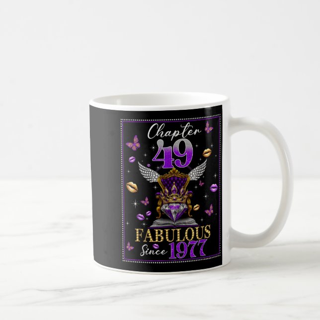 Mug Chapter 49 Fabulous Since 1977 49th Birthday Women (Droite)
