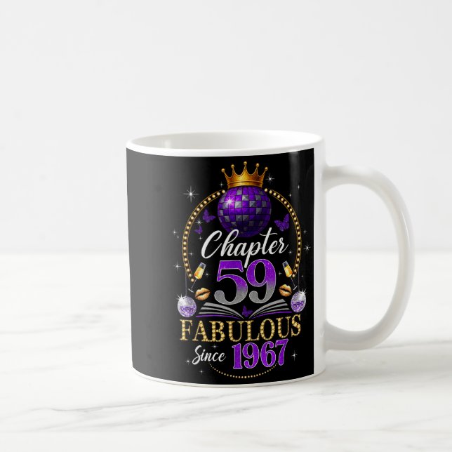 Mug Chapter 59 Since 1967 Purple Disco Ball 59th Birth (Droite)