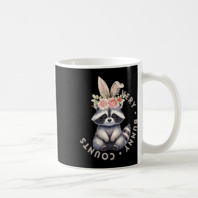 Mug Chaque compte de lapin - Autocollant Raccoon (Droite)