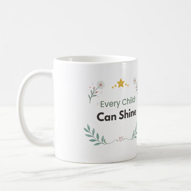 Mug Chaque enfant peut briller Professeur Floral  (Gauche)