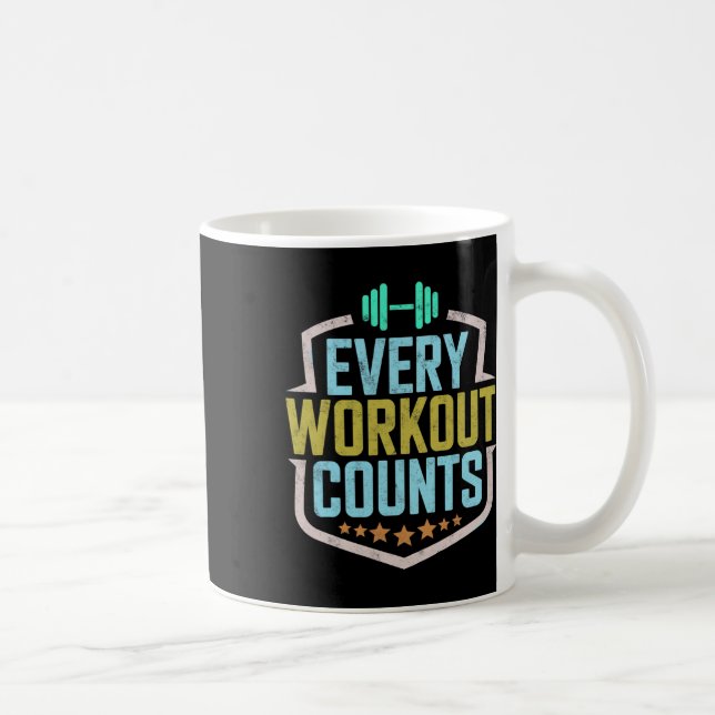 Mug Chaque Exercice Compte Drôle Sayings Gym Sayings M (Droite)