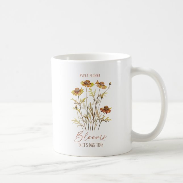 Mug Chaque fleur fleurit dans son propre temps -Floral (Droite)