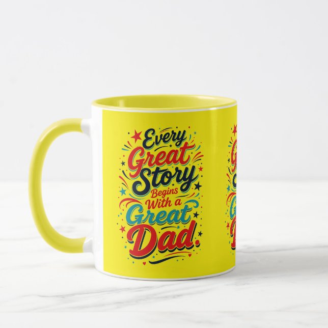 Mug Chaque grande histoire commence avec un grand papa (Gauche)