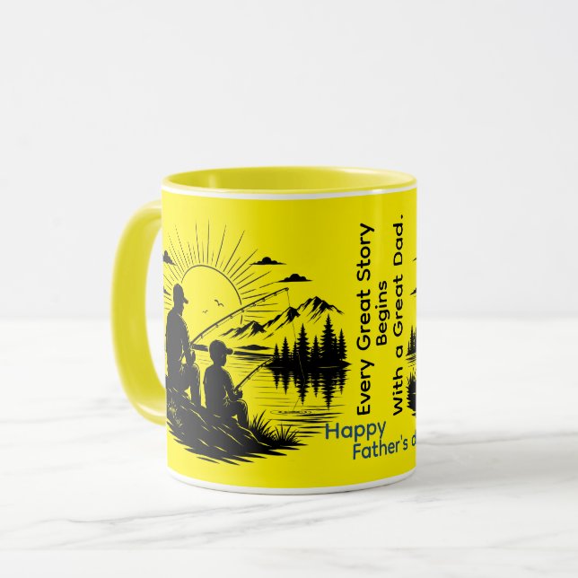 Mug Chaque grande histoire commence avec un grand papa (Devant gauche)