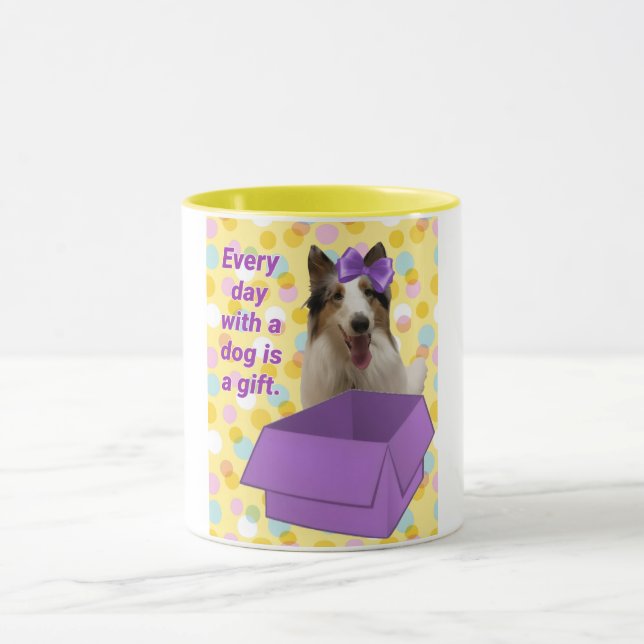 Mug Chaque jour avec un chien est un cadeau (Centre)