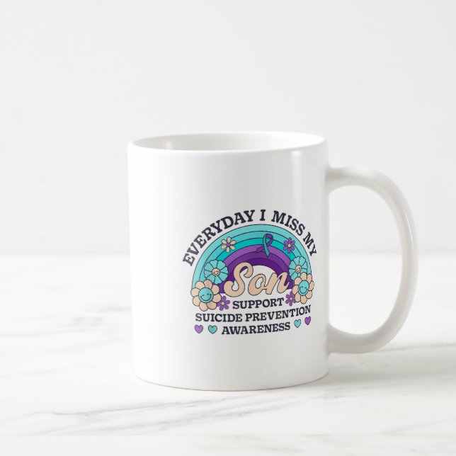 Mug Chaque jour je manque mon fils soutien prévention  (Droite)