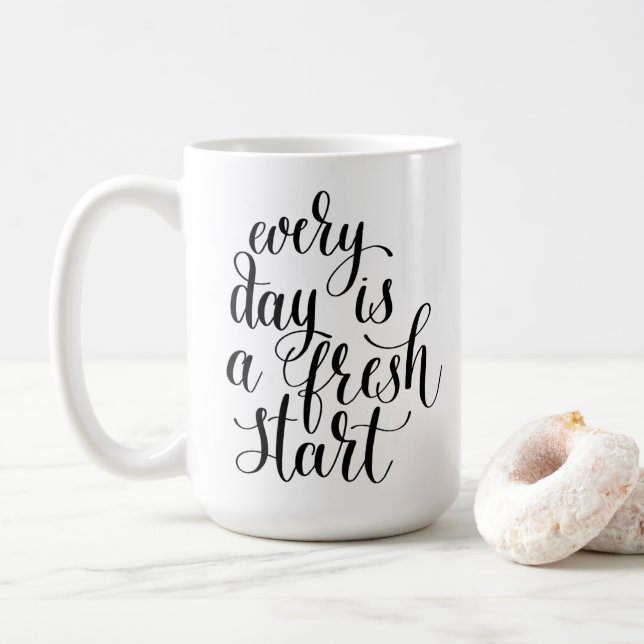 Mug Chaque Jour, Un Café-Mug De Début Fraîche (Avec donut)