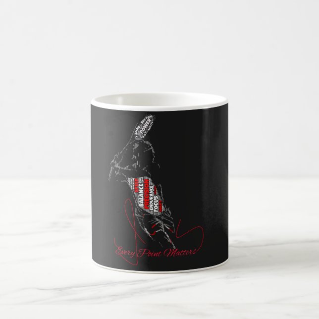 Mug Chaque Point Compte Typographie Tennis (Centre)