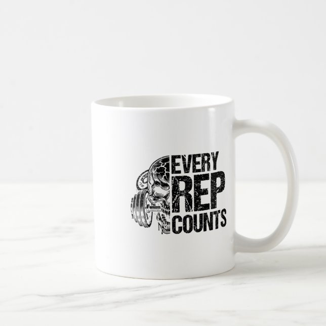 Mug Chaque répétition compte Haltérophile Culturisme B (Droite)