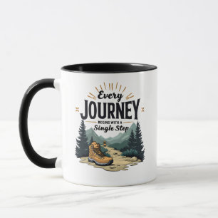 Mug Chaque trajet commence par un Randonnée en une seu