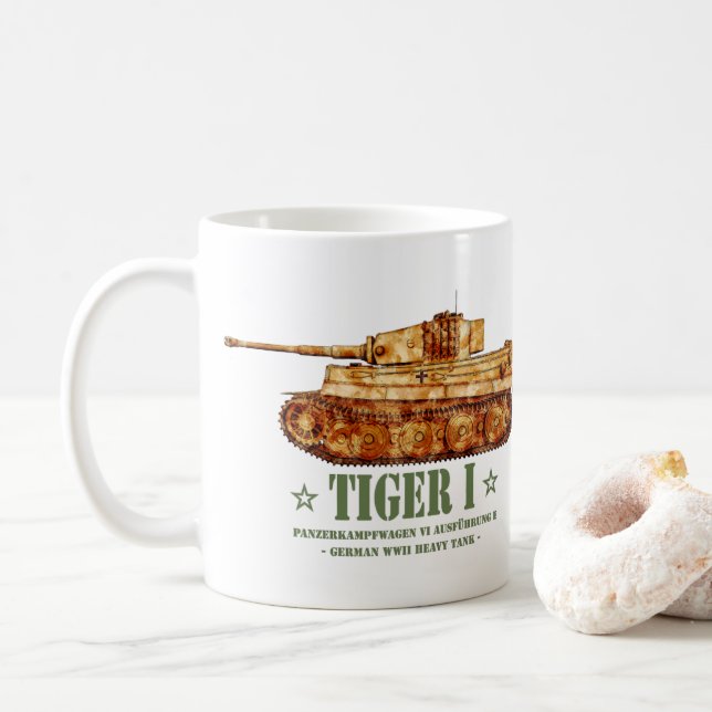 Mug Char lourd allemand de la Seconde Guerre mondiale  (Avec donut)