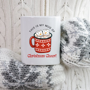 Mug Charbon chaud de Noël tiré à la main Fun Christmas