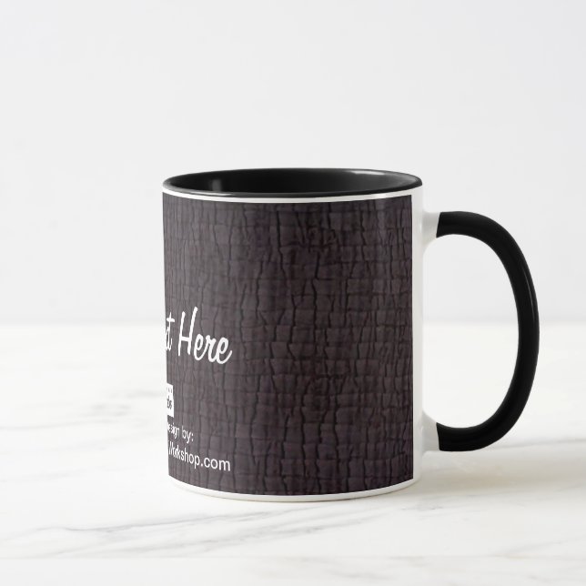 Mug Charbon de base, votre texte ici (Droite)