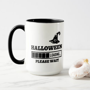 Mug Chargement Halloween Veuillez Patienter Texte Drôl