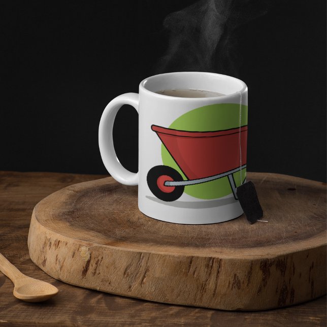Mug Chariot de jardin à roue rouge (Créateur téléchargé)