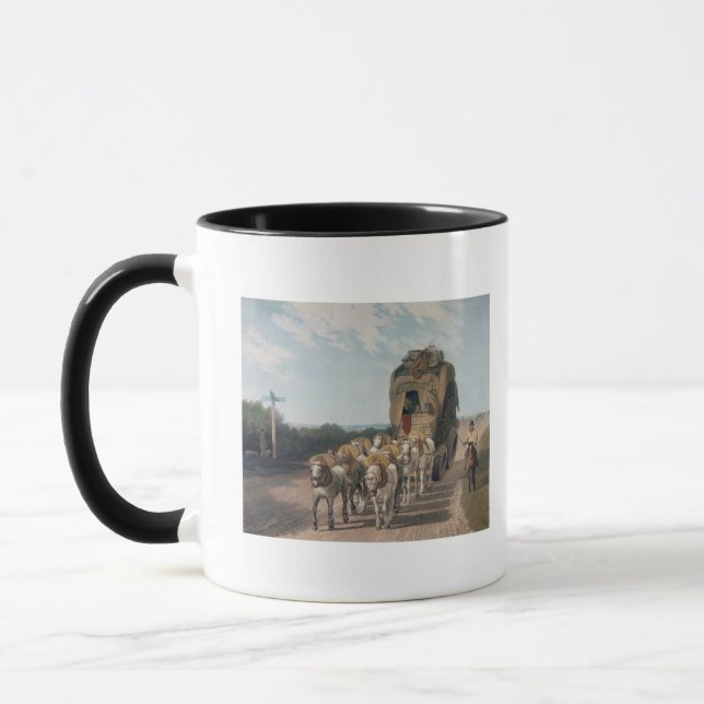 Mug Chariot d'étape, gravé par J. Baily (Gauche)