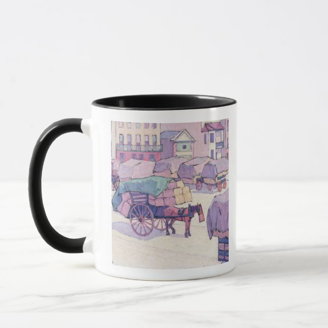 Mug Chariots de foin, marché de Cumberland (huile sur (Gauche)