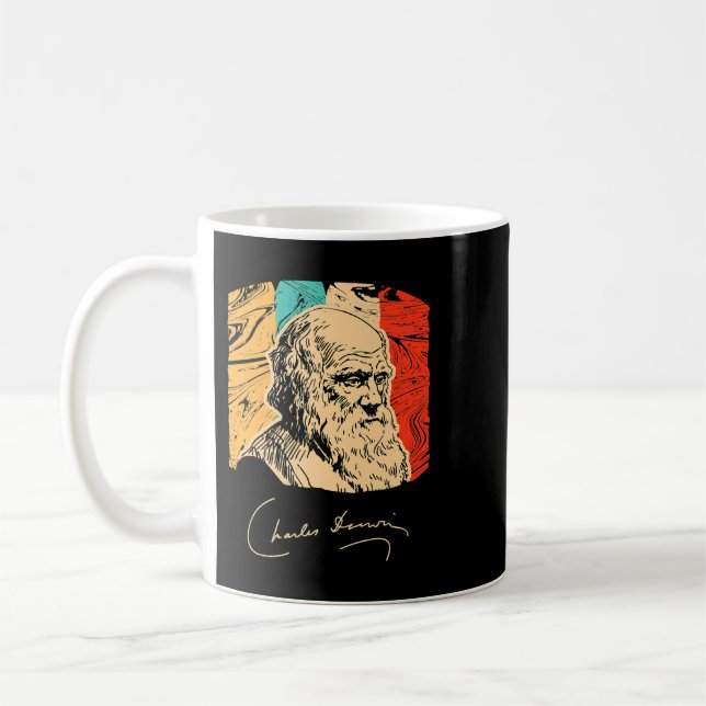 Mug Charles Darwin Biologiste naturaliste Retr (Gauche)