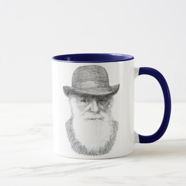 Mug Charles Darwin - citation adaptable (Droite)