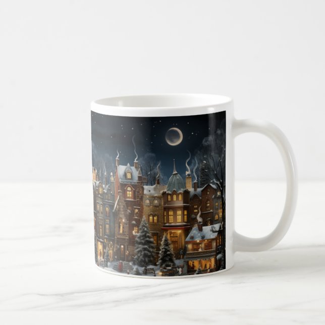 Mug Charles Dickens Village de Noël Design Café Mu (Droite)