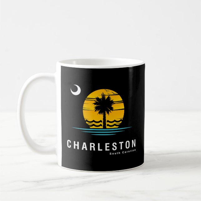 Mug Charleston Caroline du Sud Sc Palmetto Moon couche (Gauche)