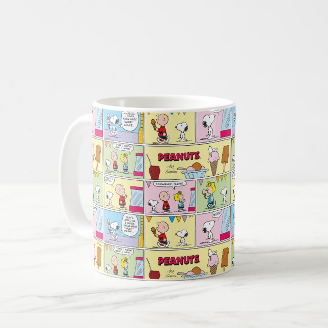 Mug Charlie Brown, Snoopy & Sally | Crème glacée (Devant gauche)