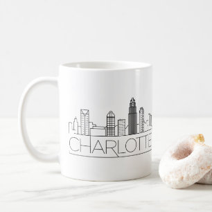 Mug Charlotte, la Caroline du Nord a stylisé l'horizo