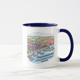 Mug Charlottetown Île-du-Prince-Édouard Canada Aquarel
