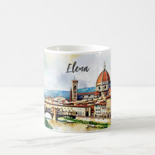 Mug Charmant aquarelle peinture Florence en Italie